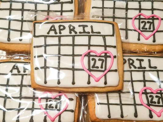 Calendar / Save the Date Cookies (1 dozen)