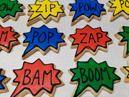 Superhero Comic Book Cookies (1 dozen)