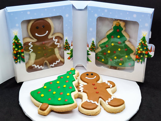 Christmas 2 Cookie Stocking Stuffer Gift Box