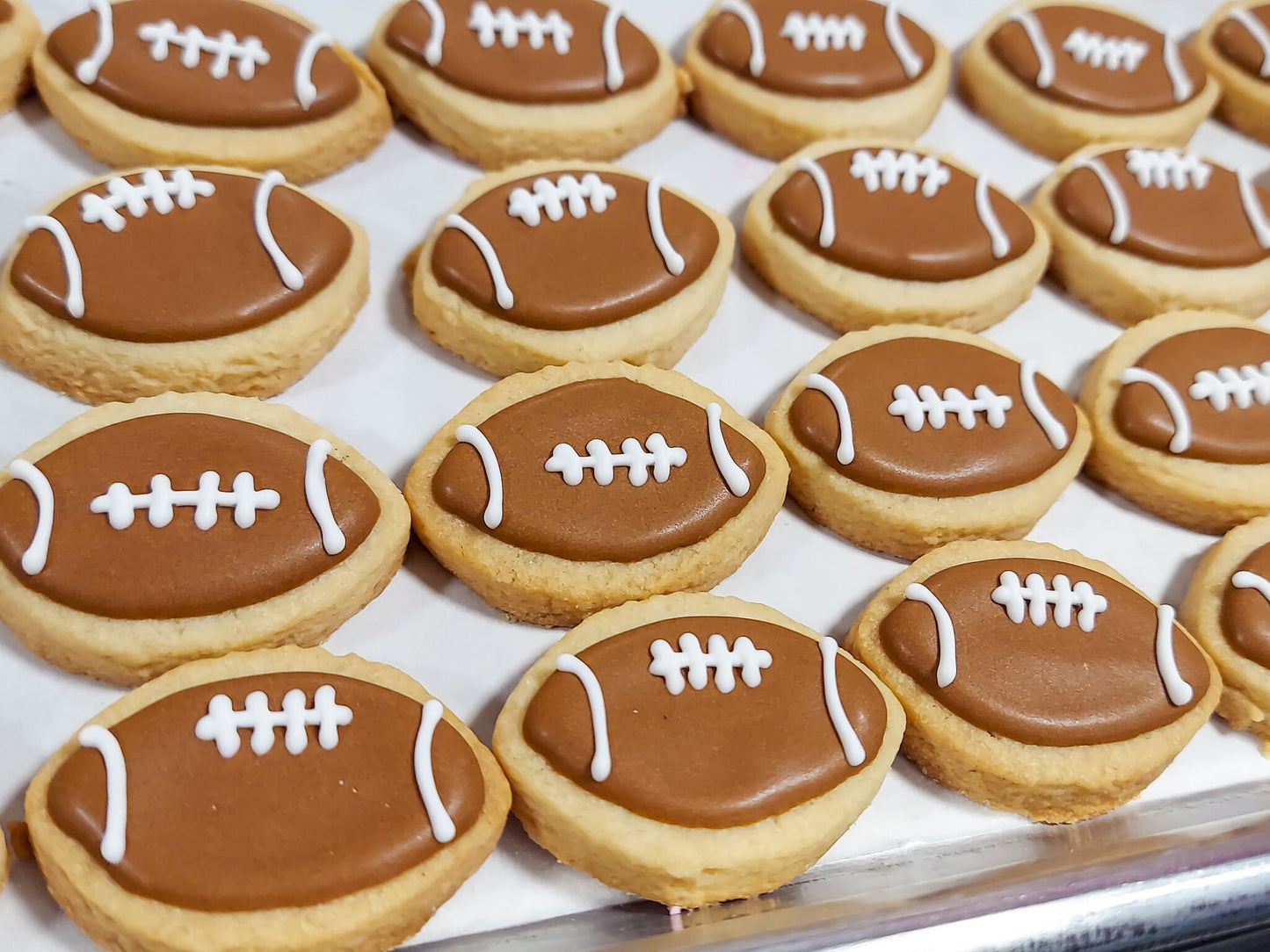 Mini Football Cookies (3 dozen)