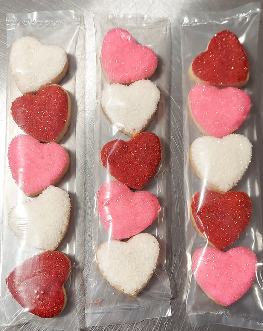 Mini Valentine Heart Cookies (5 in a Bag)