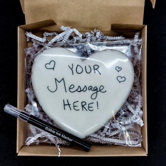 Create-Your-Own-Message: Heart Cookie