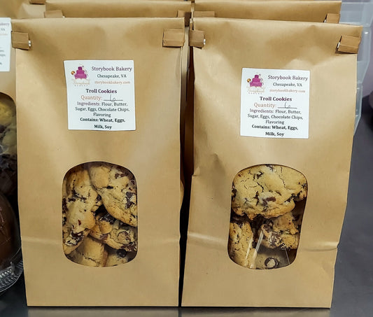 QUICK SHIP! - Troll Cookie Gift Bags (Chocolate Chip)