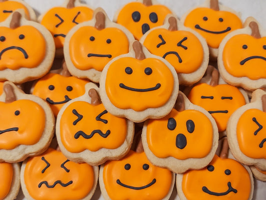 Mini Pumpkin Face Cookies (3 dozen)