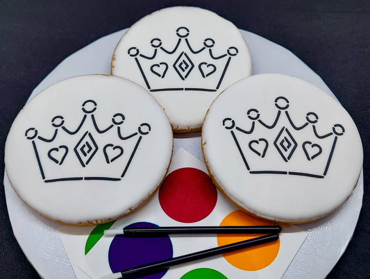 Paint-Your-Own Princess Crown Cookies (1 Dozen)