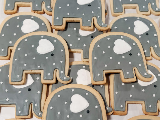 Polka Dot Elephant Cookies (1 dozen)