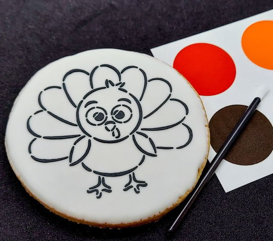 Paint-Your-Own Thanksgiving Turkey Cookies (1 Dozen)