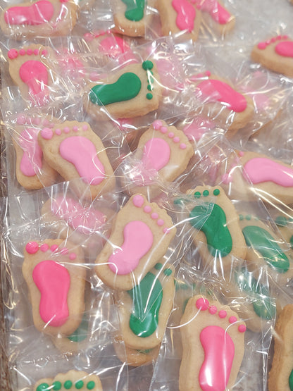 Mini Baby Footprint Cookies (4 dozen)