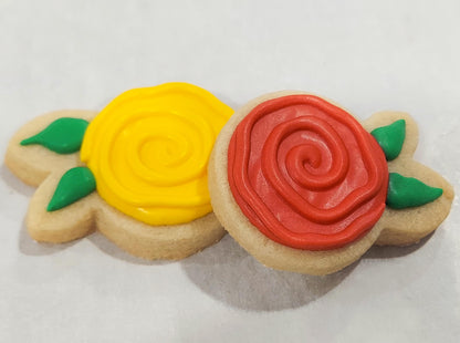 Mini Rose Cookies (2 dozen)