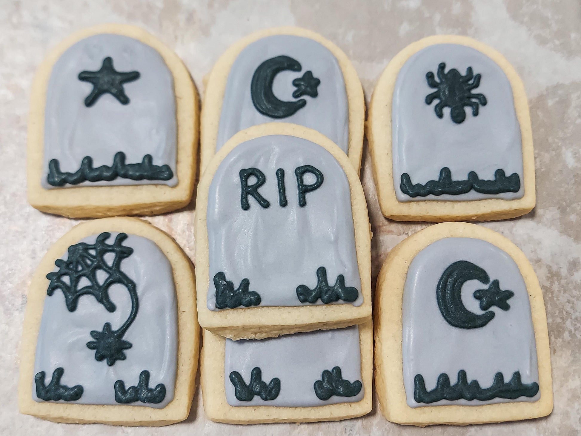 Mini Tombstone Halloween Cookies (2 dozen)