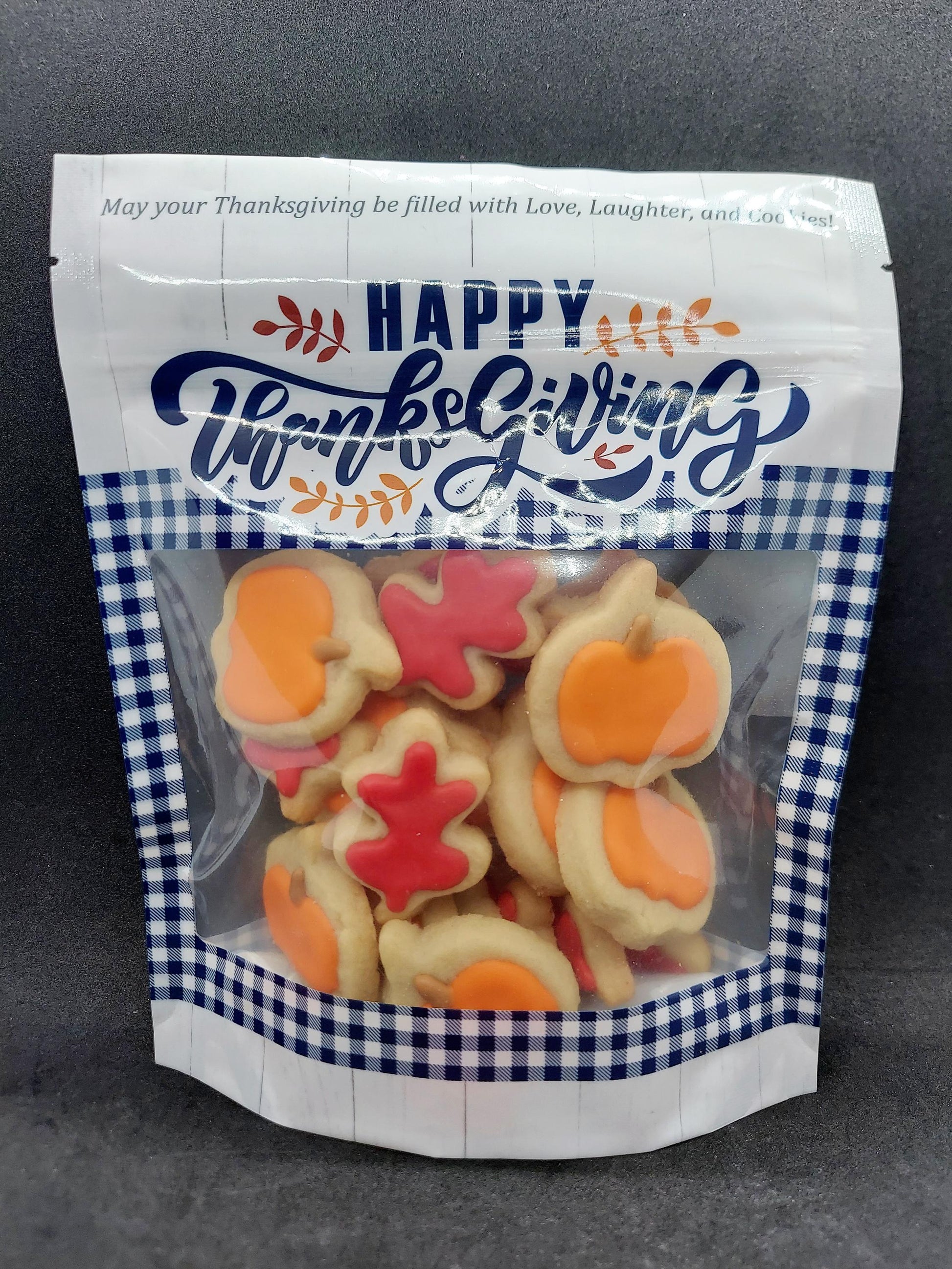 Thanksgiving Pumpkin & Leaf Cookie Bag