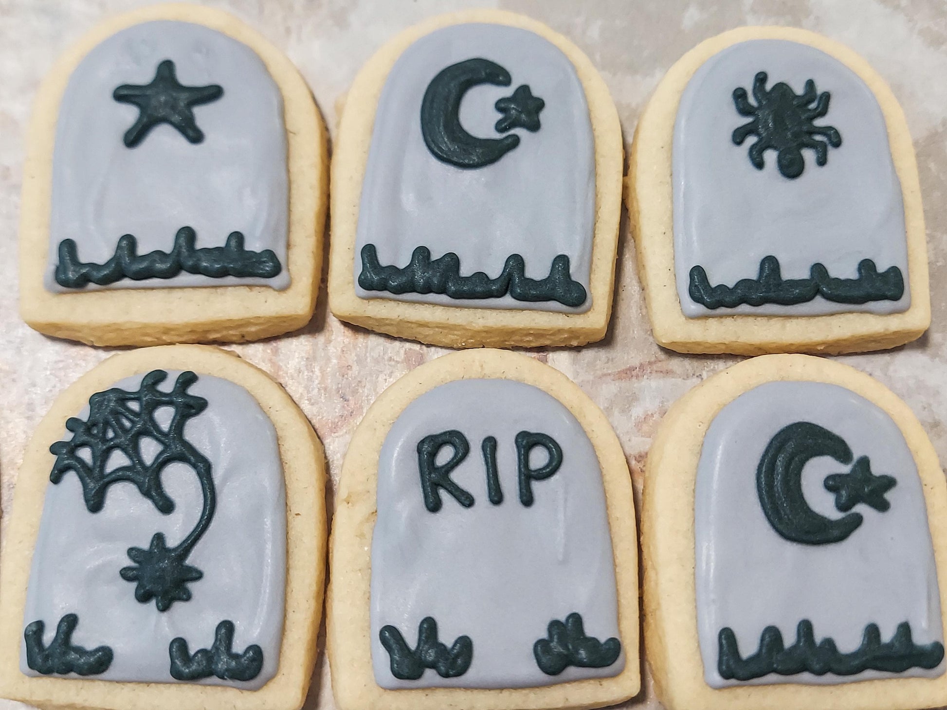 Mini Tombstone Halloween Cookies (2 dozen)