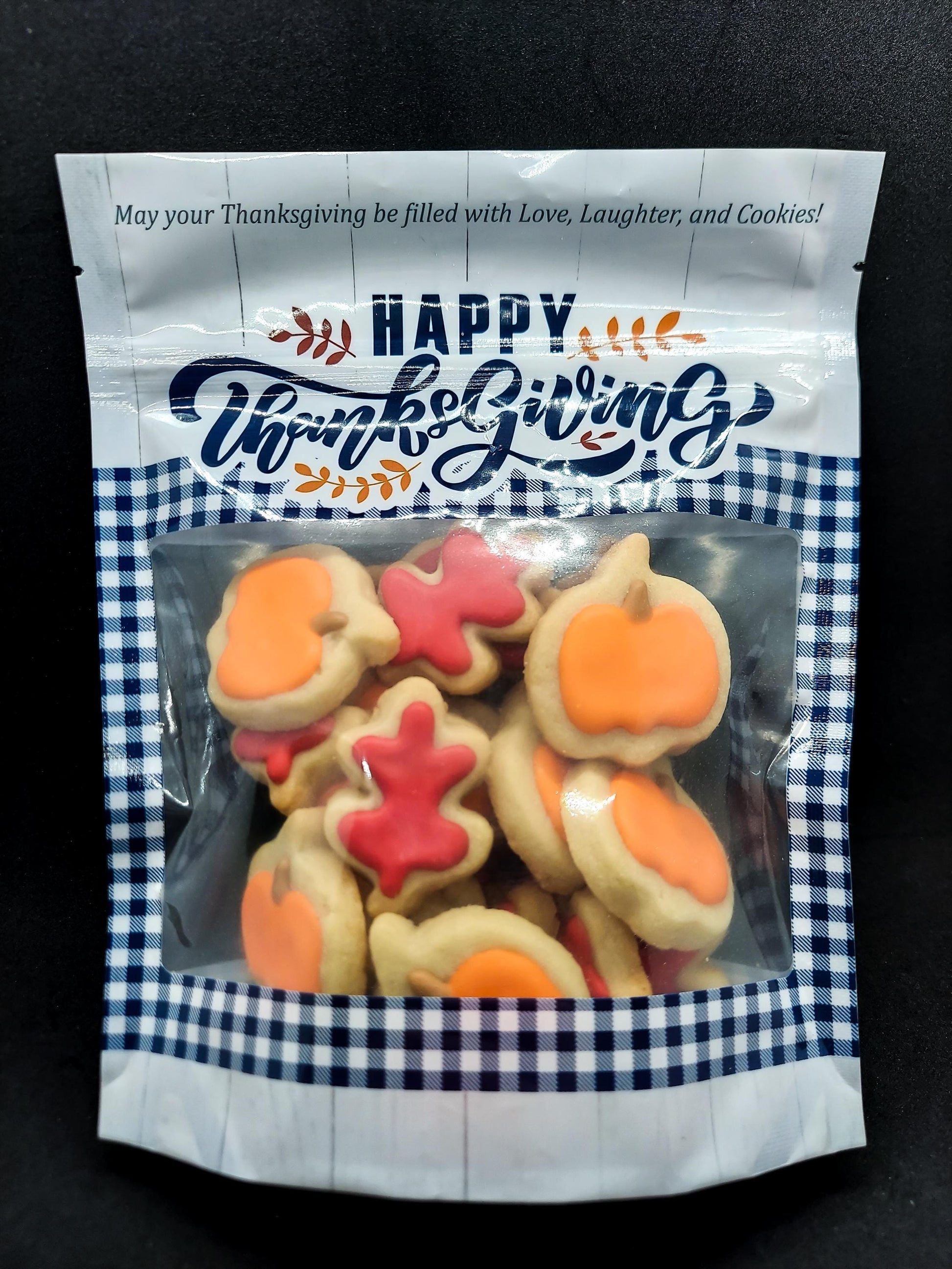 Thanksgiving Pumpkin & Leaf Cookie Bag