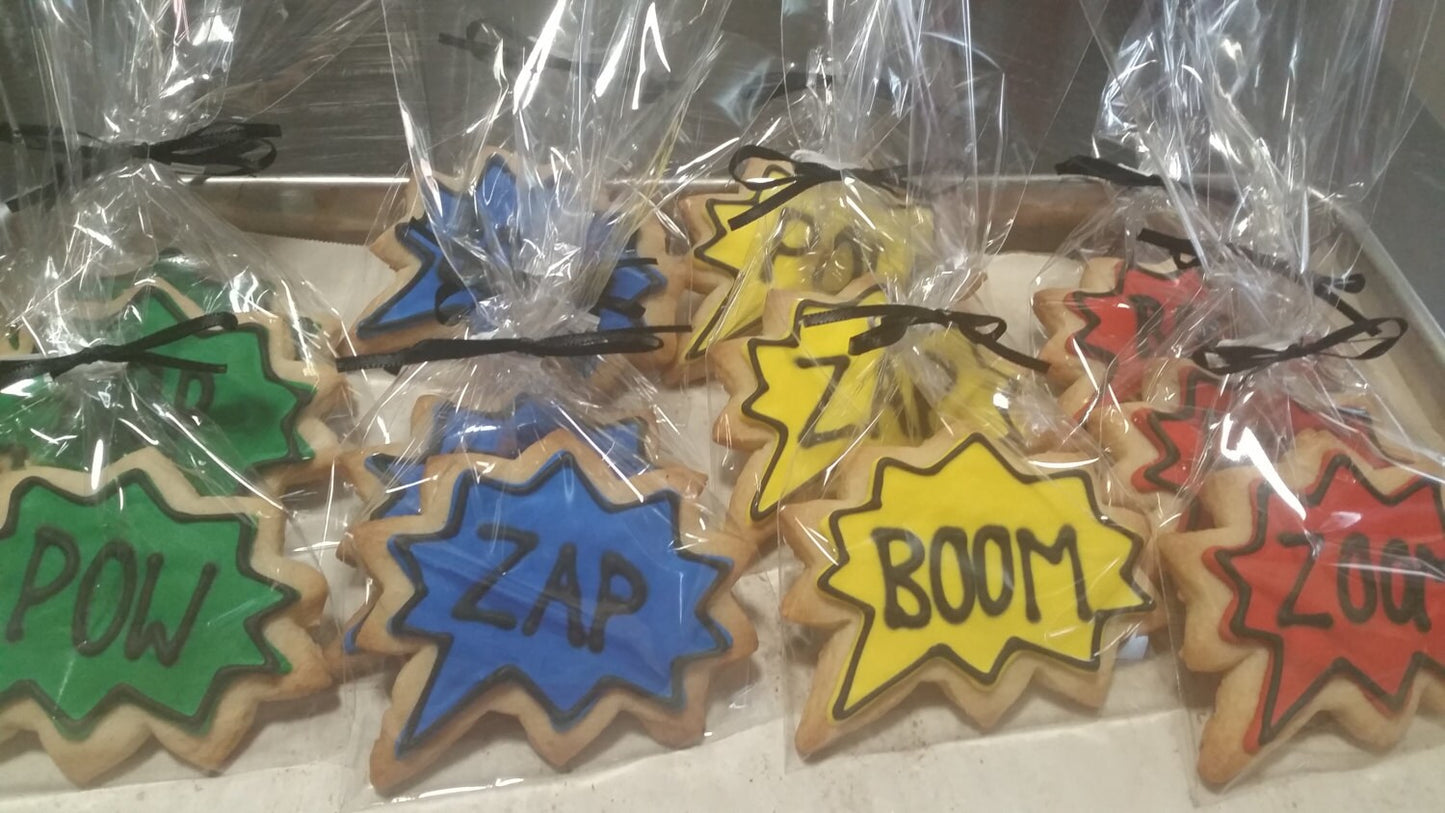 Superhero Comic Book Cookies (1 dozen)