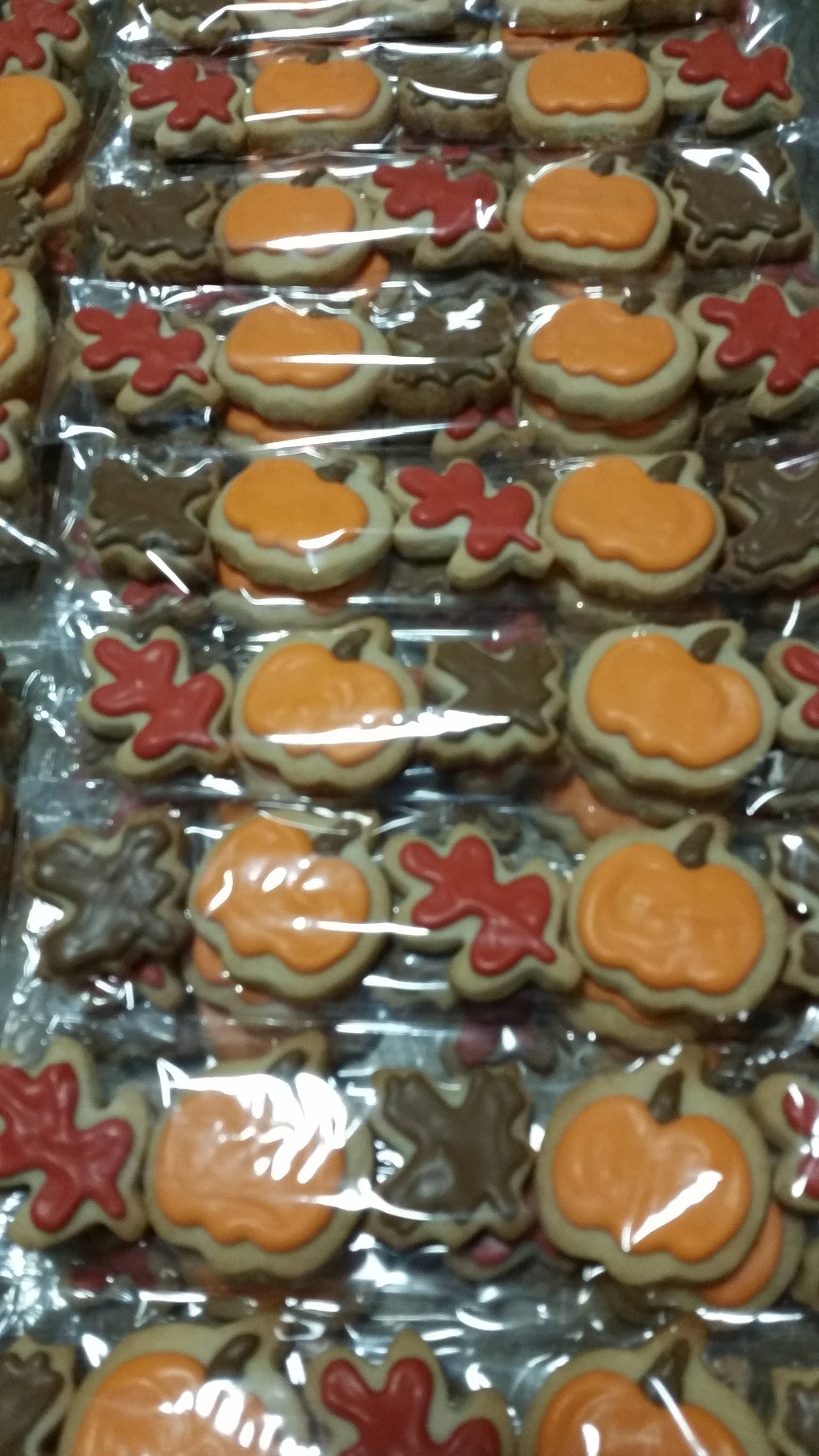 Mini Fall Cookies (5 in a Bag) - Ready for gift giving!