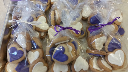 Mini Heart Wedding Cookies (100 pieces)