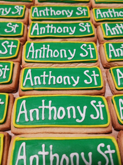 Mini Street Sign Cookies (2 dozen)