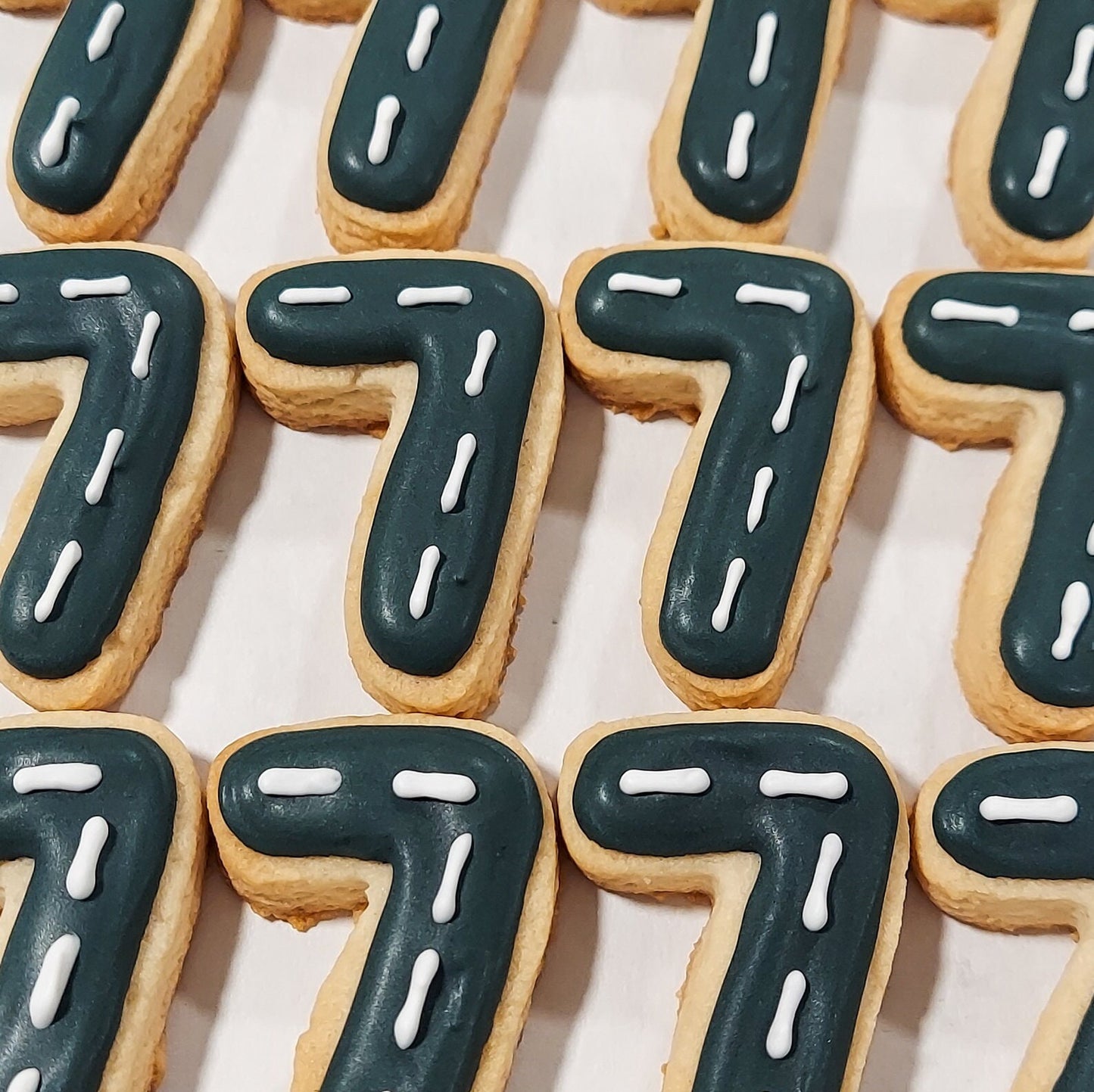 Mini Number / Letter Cookies - Road Design (2 dozen)