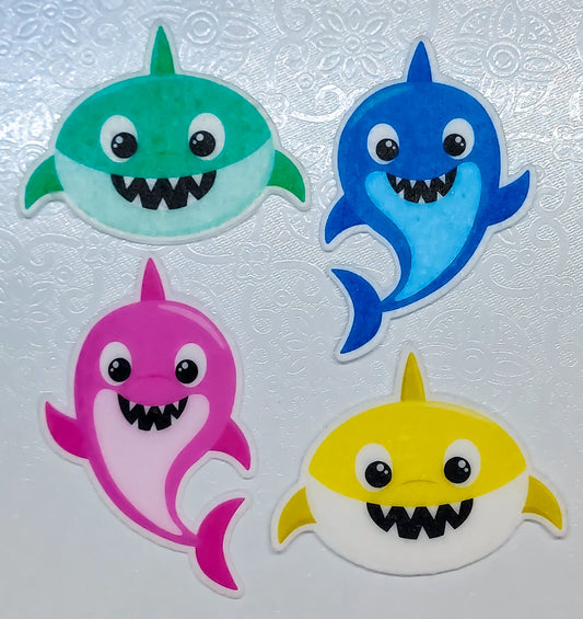 Edible Cupcake Toppers (Shark Family #1)