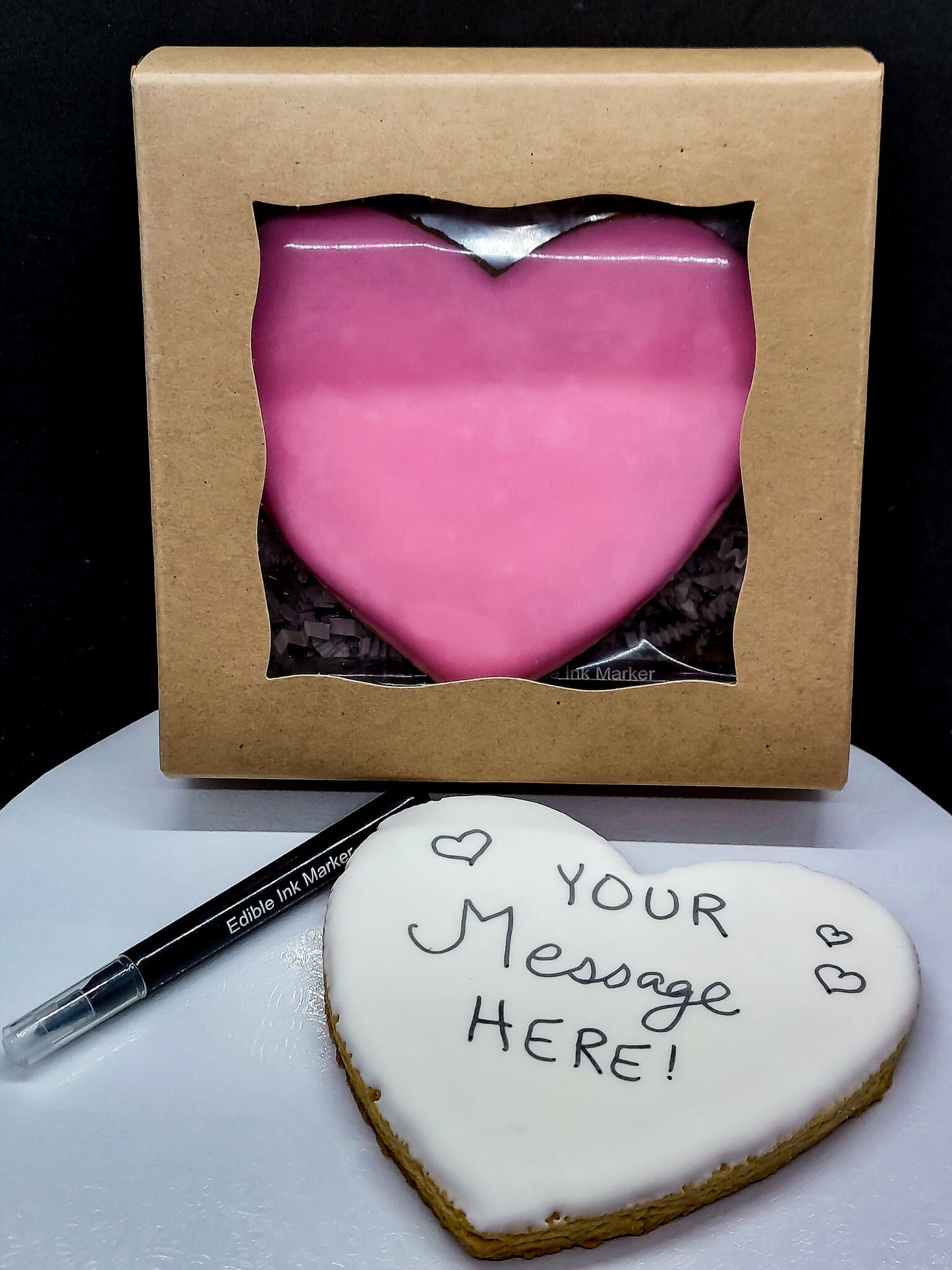 Create-Your-Own-Message: Heart Cookie