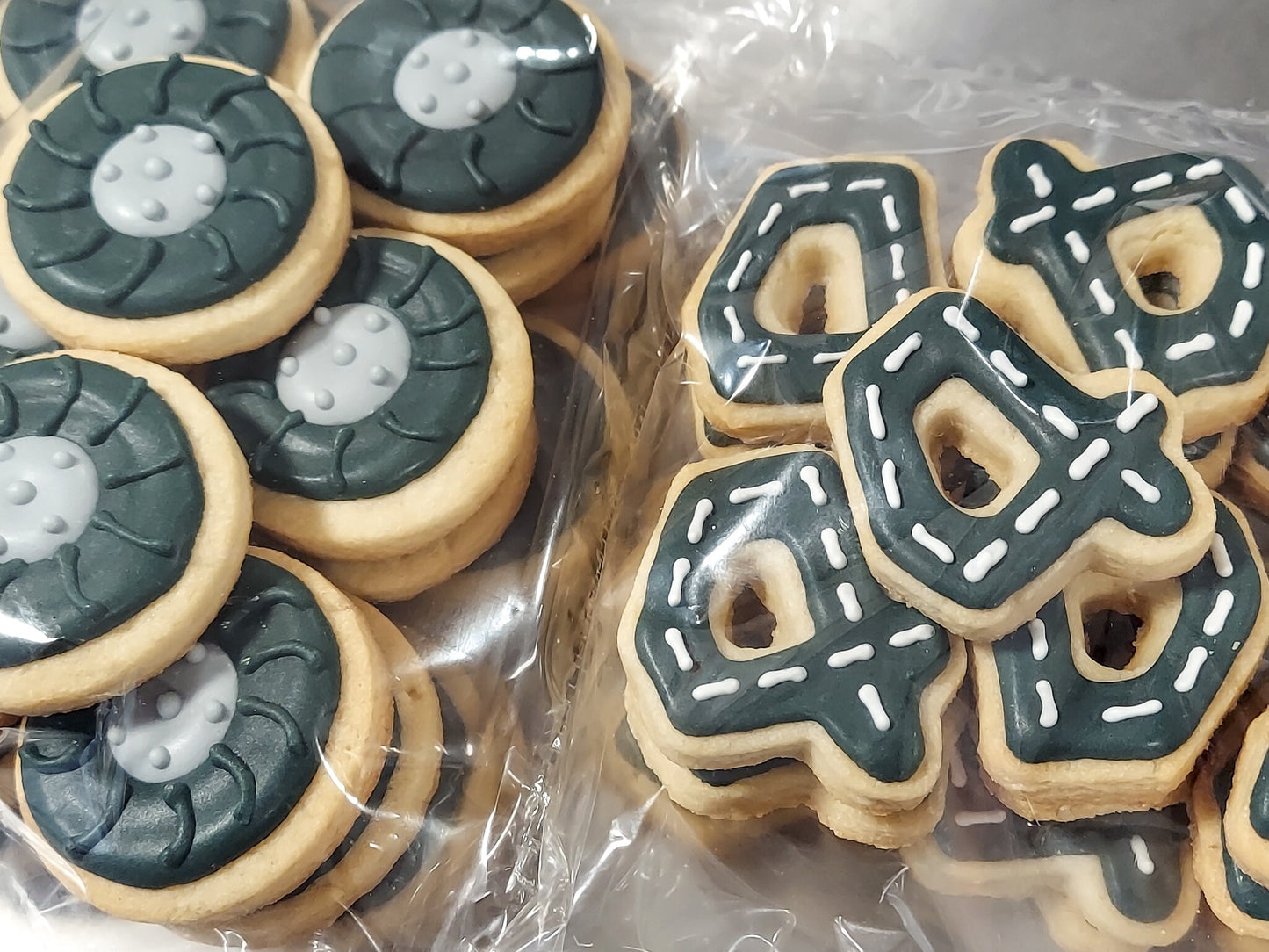 Mini Number / Letter Cookies - Road Design (2 dozen)