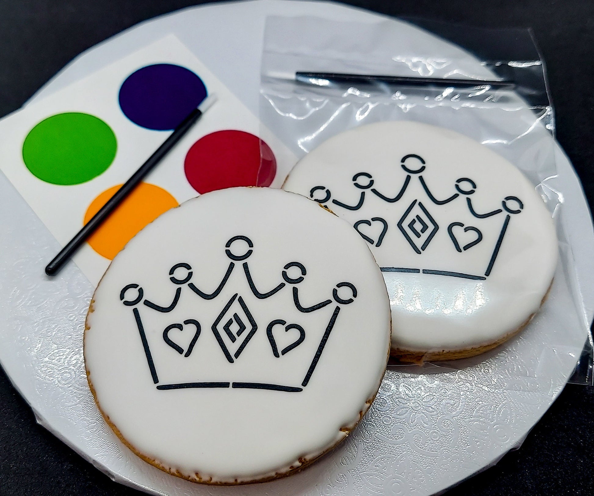 Paint-Your-Own Princess Crown Cookies (1 Dozen)