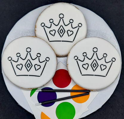 Paint-Your-Own Princess Crown Cookies (1 Dozen)