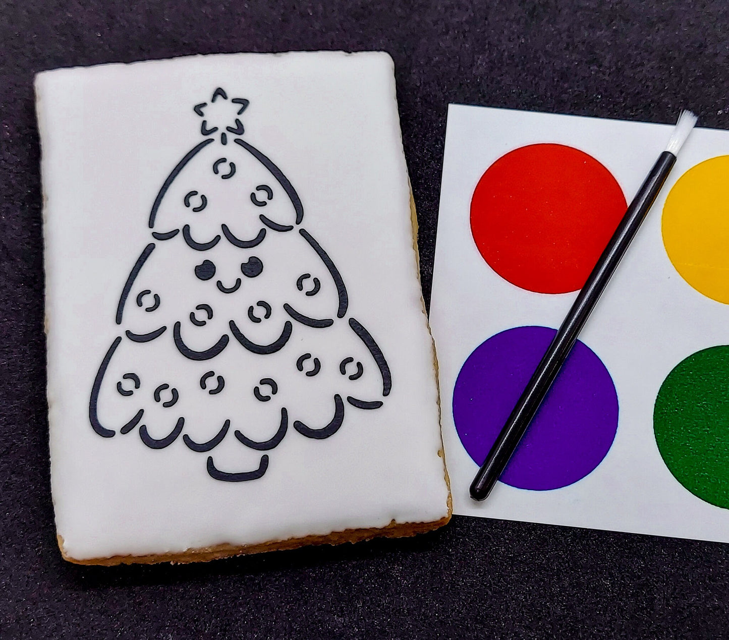 Paint-Your-Own Christmas Tree Cookies (1 Dozen)