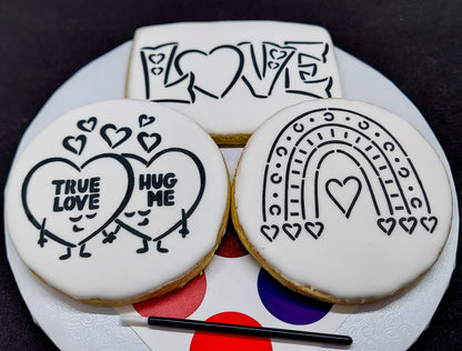 Paint-Your-Own Valentine Cookies (1 Dozen)