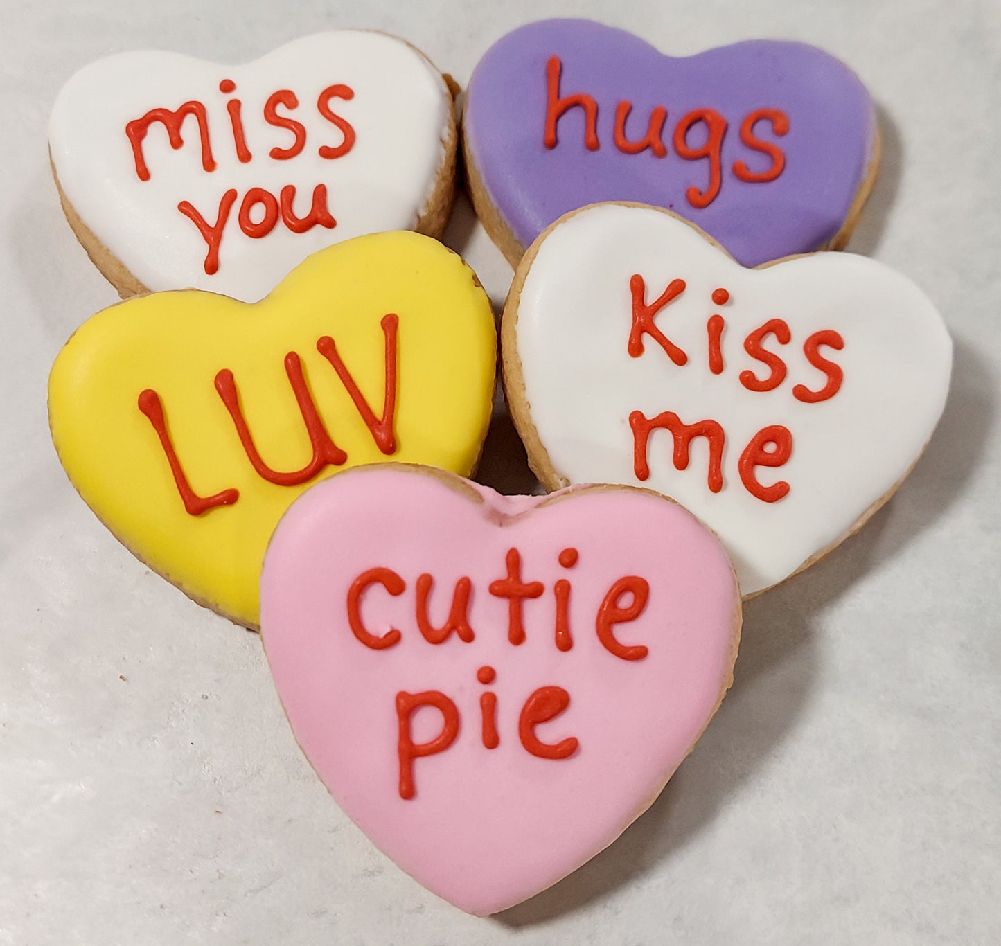 Mini Nice Conversation Heart Cookies (2 dozen)