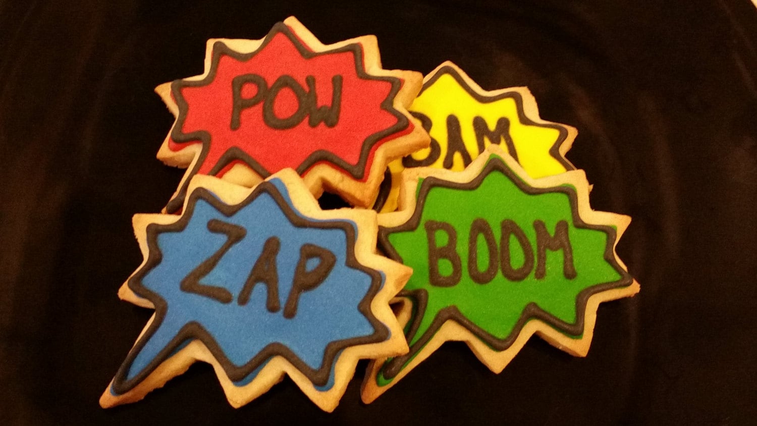 Superhero Comic Book Cookies (1 dozen)